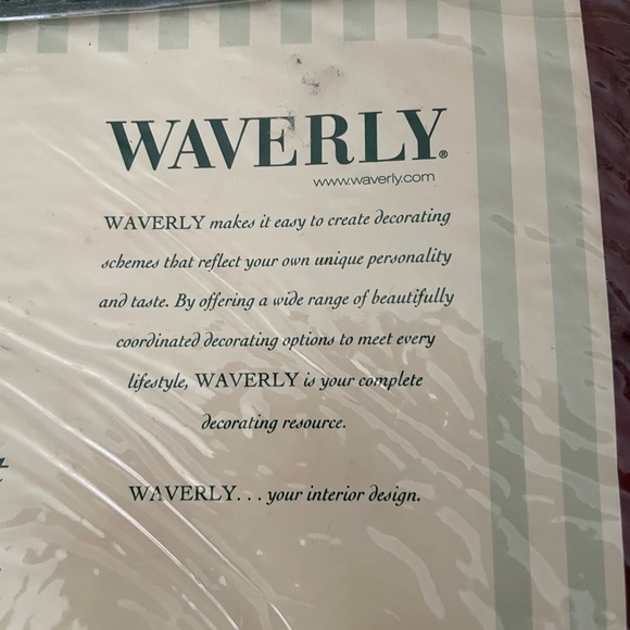 Waverly 1 pair of pinched pleat panels with rings, burgundy nwt curtains  25x84 - Picture 8 of 13